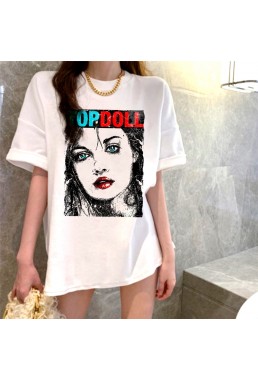 Topdoll Girl 1 Unisex Mens/Womens Short Sleeve T-shirts Fashion Printed Tops Cosplay Costume