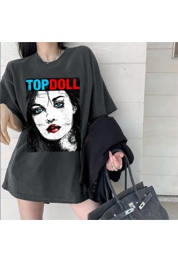 Topdoll Girl 2 Unisex Mens/Womens Short Sleeve T-shirts Fashion Printed Tops Cosplay Costume