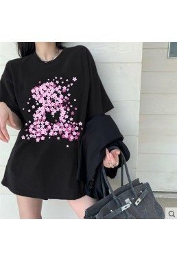 Cherry Bear 1 Unisex Mens/Womens Short Sleeve T-shirts Fashion Printed Tops Cosplay Costume