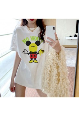 Mickey Mouse 2 Unisex Mens/Womens Short Sleeve T-shirts Fashion Printed Tops Cosplay Costume