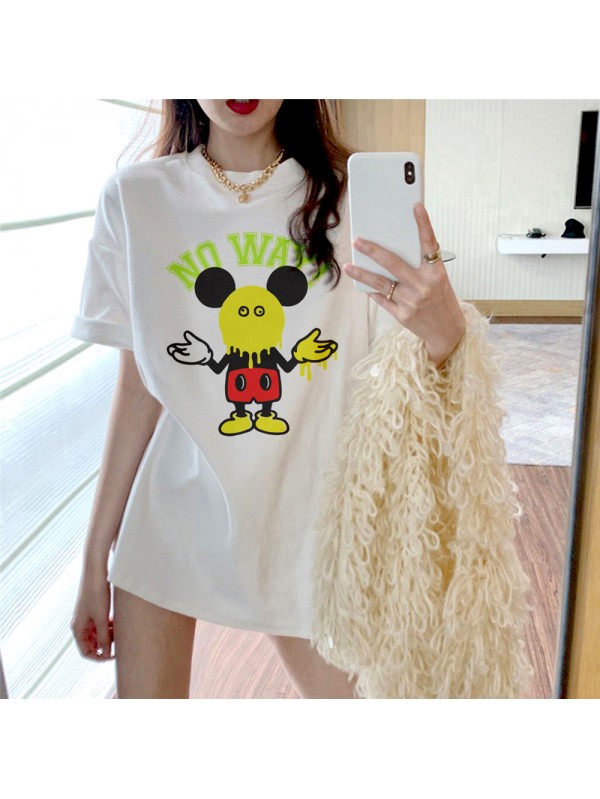 Mickey Mouse 2 Unisex Mens/Womens Short Sleeve T-shirts Fashion Printed Tops Cosplay Costume