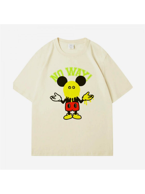 Mickey Mouse 7 Unisex Mens/Womens Short Sleeve T-shirts Fashion Printed Tops Cosplay Costume