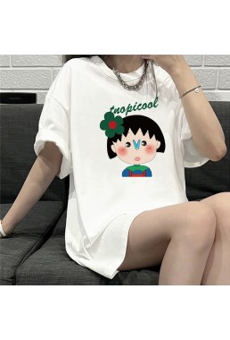 Chibi Maruko chan 1 Unisex Mens/Womens Short Sleeve T-shirts Fashion Printed Tops Cosplay Costume