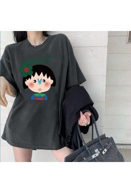 Chibi Maruko chan 2 Unisex Mens/Womens Short Sleeve T-shirts Fashion Printed Tops Cosplay Costume