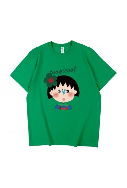 Chibi Maruko chan 3 Unisex Mens/Womens Short Sleeve T-shirts Fashion Printed Tops Cosplay Costume