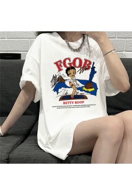 Betty Boop 1 Unisex Mens/Womens Short Sleeve T-shirts Fashion Printed Tops Cosplay Costume
