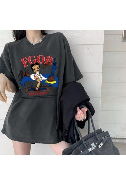 Betty Boop 3 Unisex Mens/Womens Short Sleeve T-shirts Fashion Printed Tops Cosplay Costume