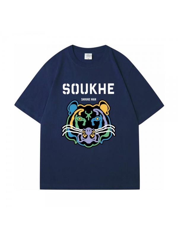 Tigger blue Unisex Mens/Womens Short Sleeve T-shirts Fashion Printed Tops Cosplay Costume