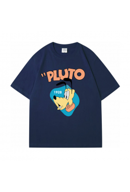 Pluto blue Unisex Mens/Womens Short Sleeve T-shirts Fashion Printed Tops Cosplay Costume