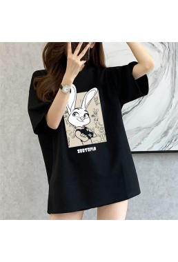 Zootopia BLACK Unisex Mens/Womens Short Sleeve T-shirts Fashion Printed Tops Cosplay Costume