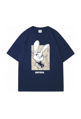 Zootopia BLUE Unisex Mens/Womens Short Sleeve T-shirts Fashion Printed Tops Cosplay Costume