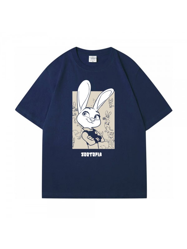 Zootopia BLUE Unisex Mens/Womens Short Sleeve T-shirts Fashion Printed Tops Cosplay Costume