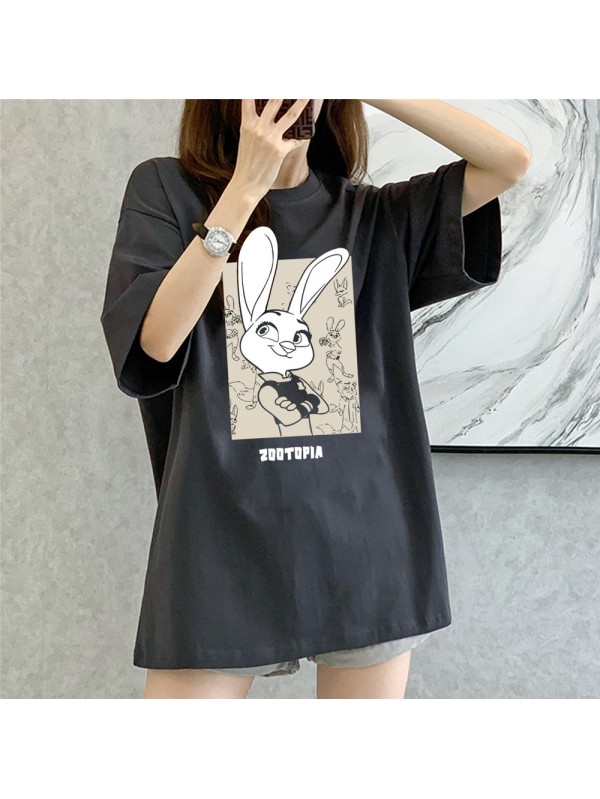 Zootopia GREY Unisex Mens/Womens Short Sleeve T-shirts Fashion Printed Tops Cosplay Costume
