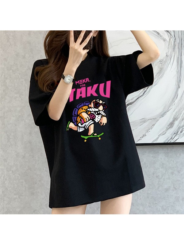 OTAKU BLACK Unisex Mens/Womens Short Sleeve T-shirts Fashion Printed Tops Cosplay Costume