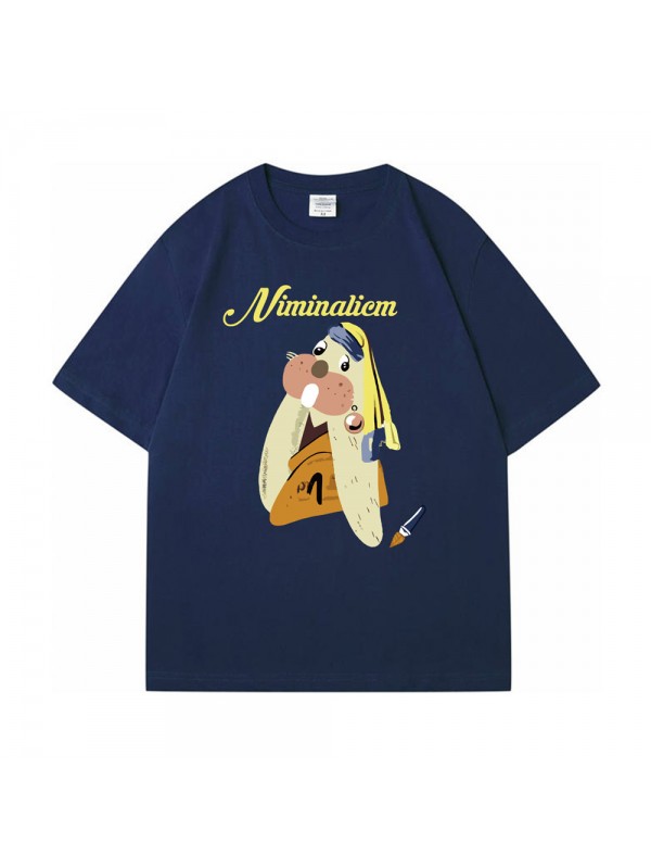 Niminaliem Rabbit 1 Unisex Mens/Womens Short Sleeve T-shirts Fashion Printed Tops Cosplay Costume