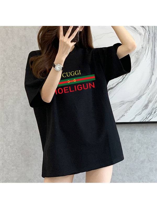 Fashion Guggi black Unisex Mens/Womens Short Sleeve T-shirts Fashion Printed Tops Cosplay Costume