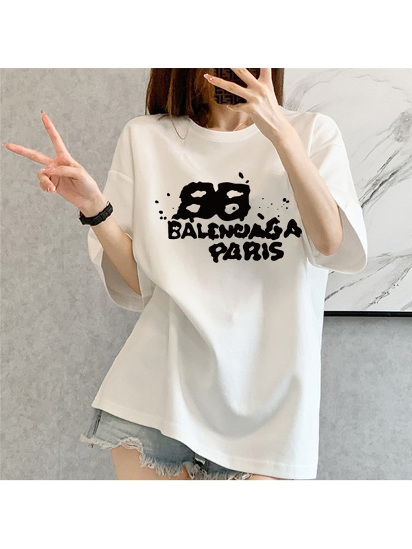 BB PARIS White Unisex Mens/Womens Short Sleeve T-shirts Fashion Printed Tops Cosplay Costume