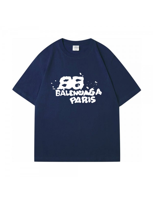 BB PARIS blue Unisex Mens/Womens Short Sleeve T-shirts Fashion Printed Tops Cosplay Costume