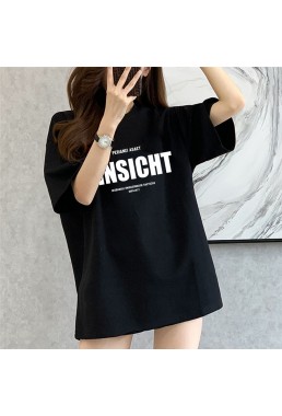 EINSICHT black Unisex Mens/Womens Short Sleeve T-shirts Fashion Printed Tops Cosplay Costume