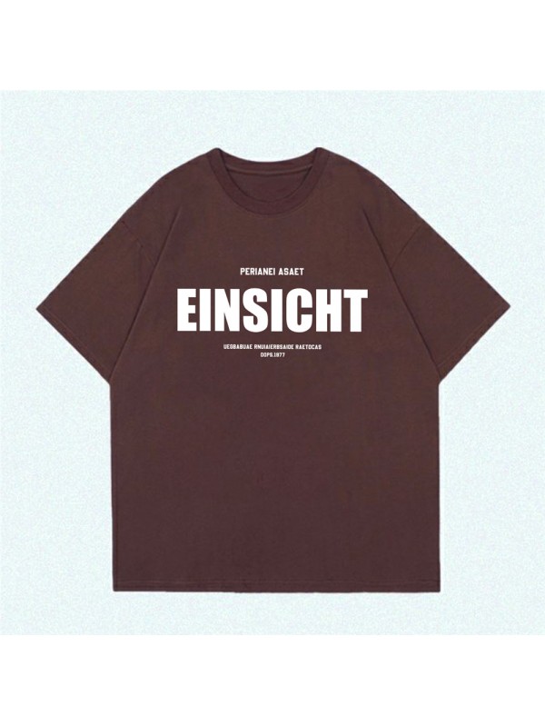 EINSICHT coffee Unisex Mens/Womens Short Sleeve T-shirts Fashion Printed Tops Cosplay Costume