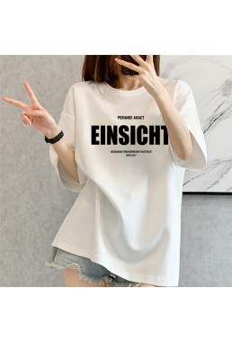 EINSICHT white Unisex Mens/Womens Short Sleeve T-shirts Fashion Printed Tops Cosplay Costume