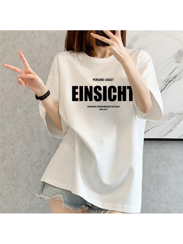 EINSICHT white Unisex Mens/Womens Short Sleeve T-shirts Fashion Printed Tops Cosplay Costume