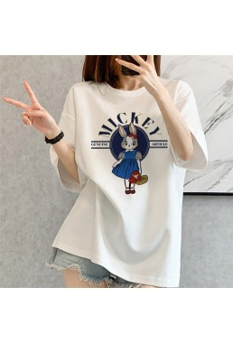 Blue Skirt Rabbit 1 Unisex Mens/Womens Short Sleeve T-shirts Fashion Printed Tops Cosplay Costume