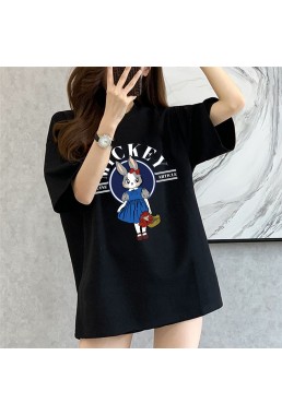 Blue Skirt Rabbit 3 Unisex Mens/Womens Short Sleeve T-shirts Fashion Printed Tops Cosplay Costume