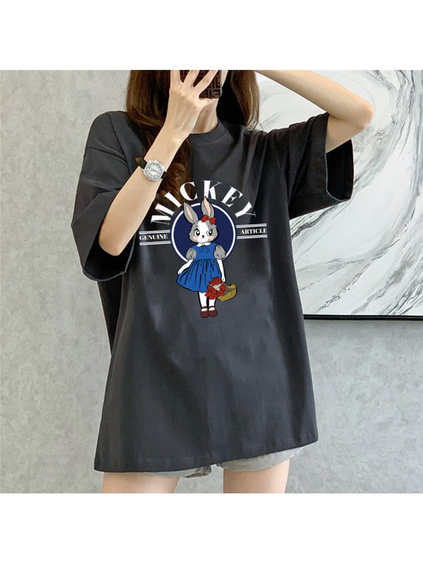 Blue Skirt Rabbit 4 Unisex Mens/Womens Short Sleeve T-shirts Fashion Printed Tops Cosplay Costume