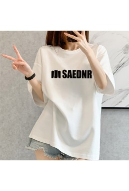 SAEDNR White Unisex Mens/Womens Short Sleeve T-shirts Fashion Printed Tops Cosplay Costume