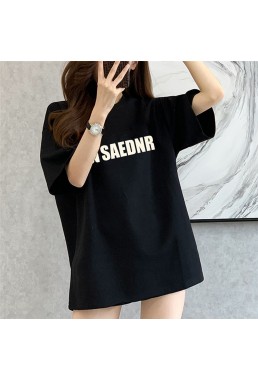 SAEDNR black Unisex Mens/Womens Short Sleeve T-shirts Fashion Printed Tops Cosplay Costume