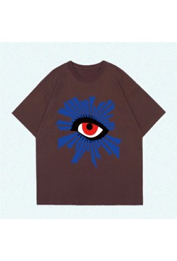 Big Eyes coffee Unisex Mens/Womens Short Sleeve T-shirts Fashion Printed Tops Cosplay Costume