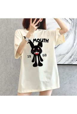 Crazy Black Rabbit 6 Unisex Mens/Womens Short Sleeve T-shirts Fashion Printed Tops Cosplay Costume