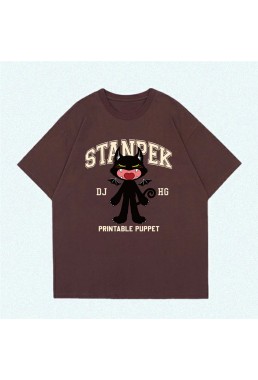 Big Mouth Monster coffee Unisex Mens/Womens Short Sleeve T-shirts Fashion Printed Tops Cosplay Costume