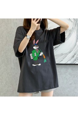 Teacher Rabbit grey Unisex Mens/Womens Short Sleeve T-shirts Fashion Printed Tops Cosplay Costume