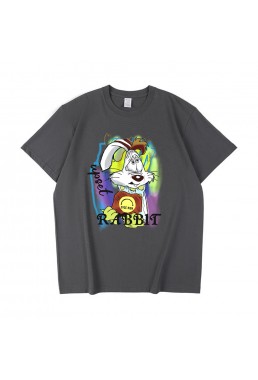 Graffiti Rabbit 4 Unisex Mens/Womens Short Sleeve T-shirts Fashion Printed Tops Cosplay Costume