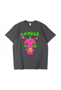 Pink Monster Looker 4 Unisex Mens/Womens Short Sleeve T-shirts Fashion Printed Tops Cosplay Costume