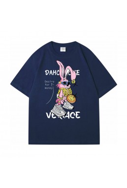 Money Rabbit 3 Unisex Mens/Womens Short Sleeve T-shirts Fashion Printed Tops Cosplay Costume