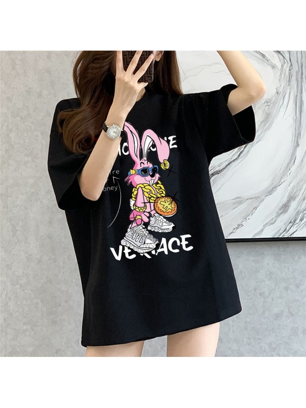 Money Rabbit 4 Unisex Mens/Womens Short Sleeve T-shirts Fashion Printed Tops Cosplay Costume