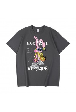 Money Rabbit 5 Unisex Mens/Womens Short Sleeve T-shirts Fashion Printed Tops Cosplay Costume