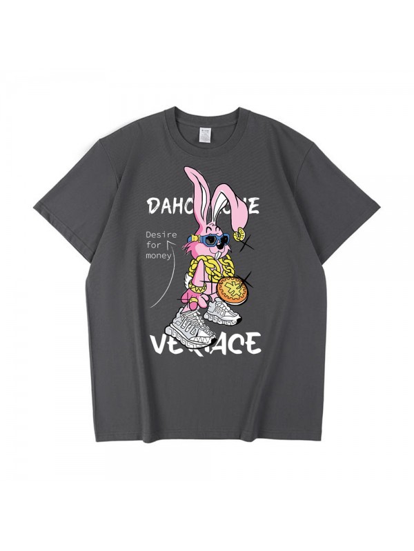Money Rabbit 5 Unisex Mens/Womens Short Sleeve T-shirts Fashion Printed Tops Cosplay Costume