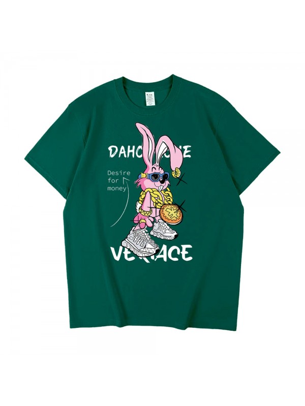 Money Rabbit 7 Unisex Mens/Womens Short Sleeve T-shirts Fashion Printed Tops Cosplay Costume