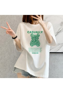 CASUALLY Bear 2 Unisex Mens/Womens Short Sleeve T-shirts Fashion Printed Tops Cosplay Costume