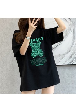 CASUALLY Bear 4 Unisex Mens/Womens Short Sleeve T-shirts Fashion Printed Tops Cosplay Costume