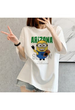 Minions ARIZONA 1 Unisex Mens/Womens Short Sleeve T-shirts Fashion Printed Tops Cosplay Costume