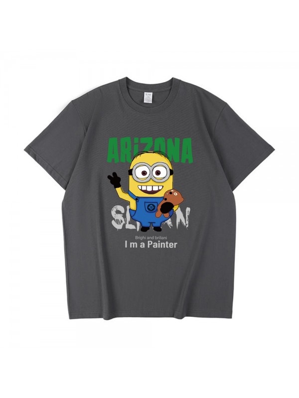 Minions ARIZONA 4 Unisex Mens/Womens Short Sleeve T-shirts Fashion Printed Tops Cosplay Costume