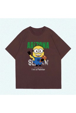 Minions ARIZONA 5 Unisex Mens/Womens Short Sleeve T-shirts Fashion Printed Tops Cosplay Costume