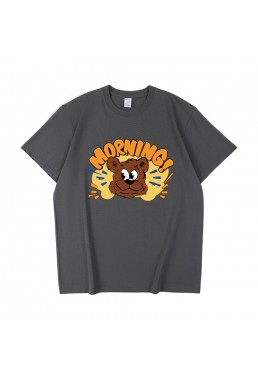 Big Dog MORNING 4 Unisex Mens/Womens Short Sleeve T-shirts Fashion Printed Tops Cosplay Costume