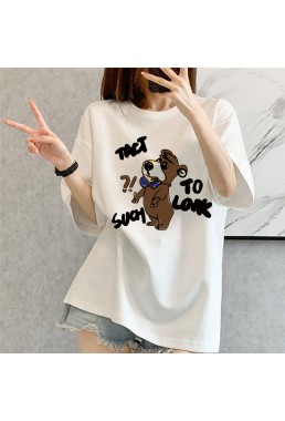 Cute Bear 1 Unisex Mens/Womens Short Sleeve T-shirts Fashion Printed Tops Cosplay Costume