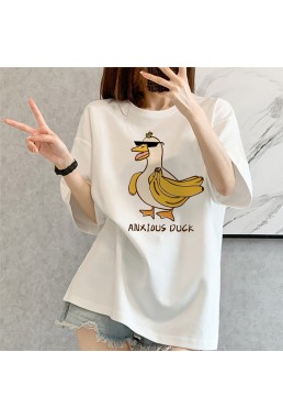 ANXIOUS Duck 1 Unisex Mens/Womens Short Sleeve T-shirts Fashion Printed Tops Cosplay Costume